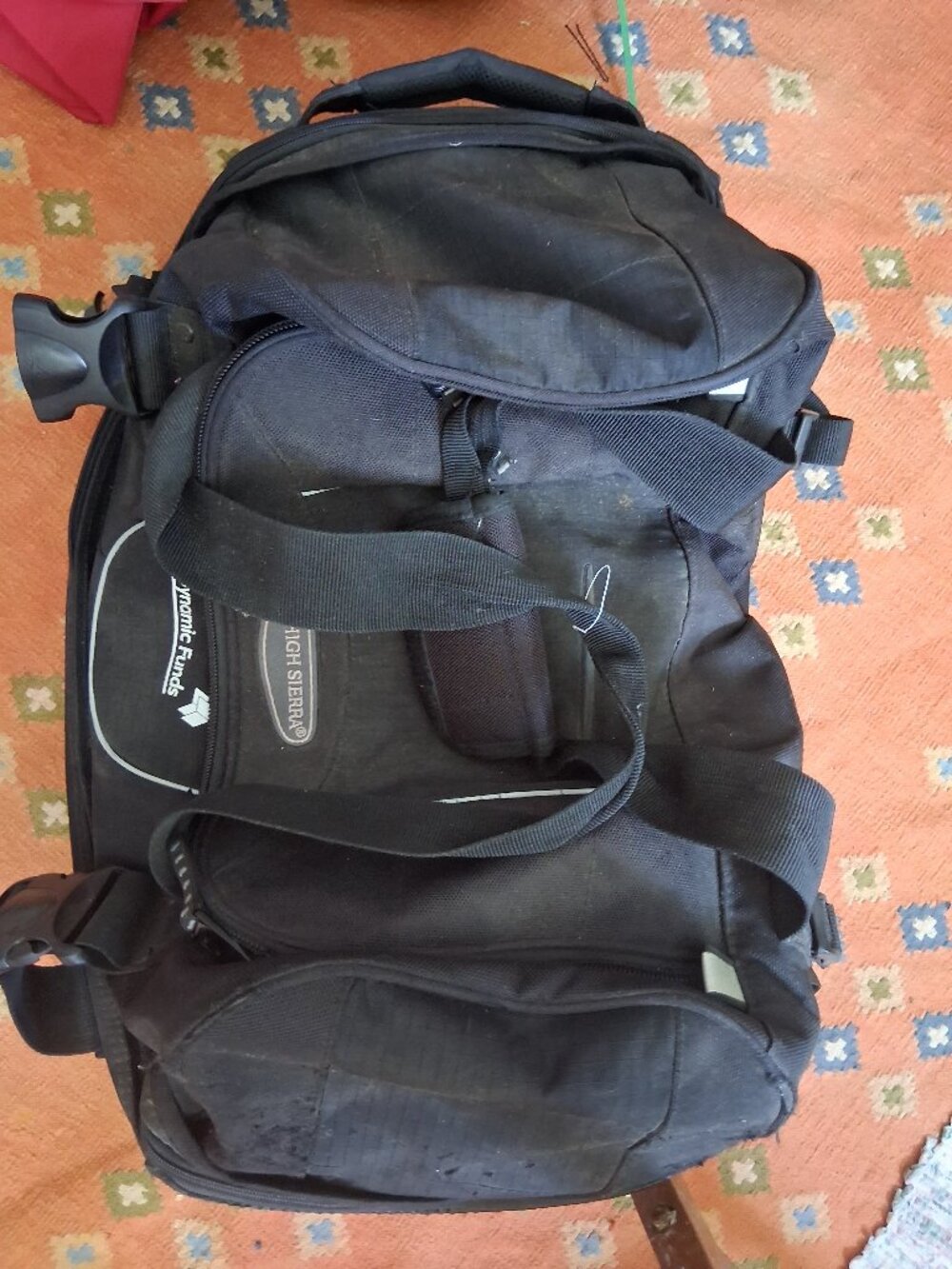 High sierra carry on duffel bag with wheels and handle